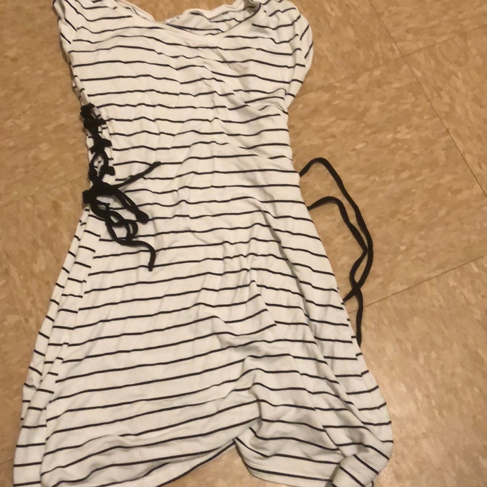 A black and white dress